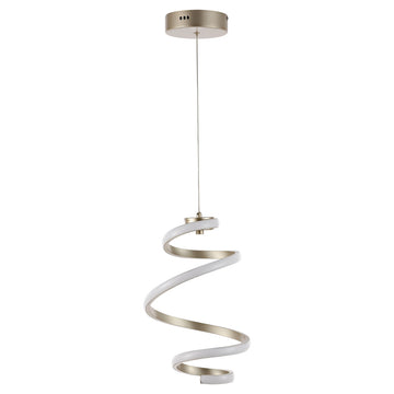 Whirl Modern Minimalist Aluminum/Iron Abstract Integrated LED Pendant - JONATHAN Y